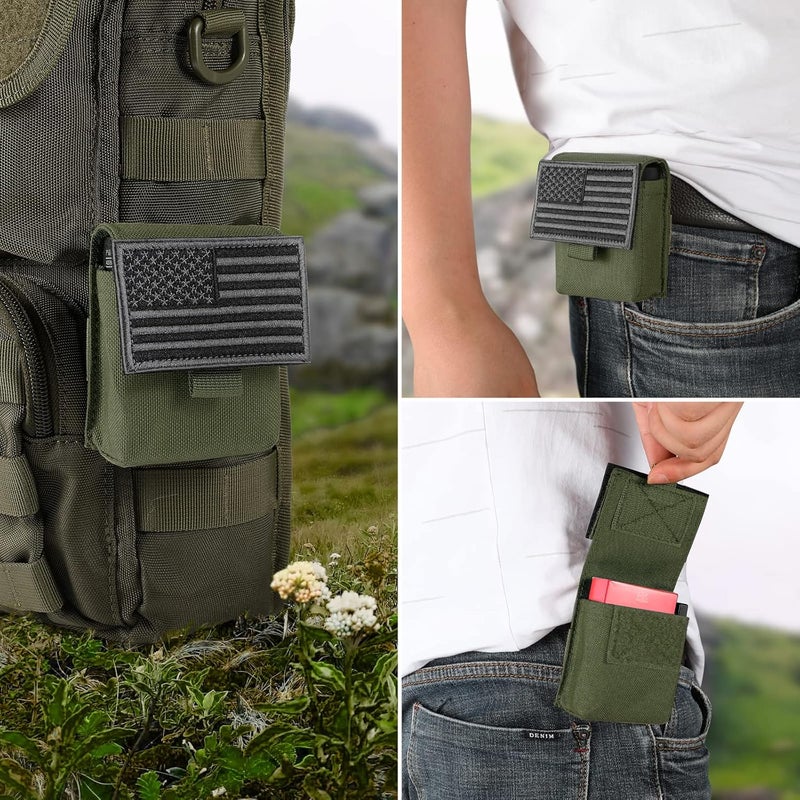 FRTKK 2 Pack Tactical Pouches, Molle EDC Compact Pouch Small Utility Pouch Accessories Battery Cigarette Case Card Holder Lighter Slot Mini Cigar Belt Waist Pack - Image 5
